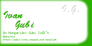 ivan gubi business card